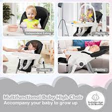 4 in 1 foldable baby high chair with 7