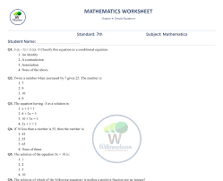 Free Worksheets For Cbse Grade 7