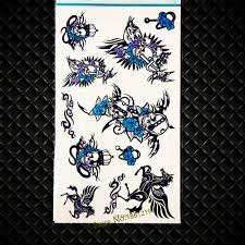 Us 0 83 Skull Jewelry Designs Body Art Painting Temporary Tattoo Stickers Women Body Art Arm Tattoo Paste Ggf485 Flying Horse Tatoos In Temporary