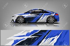 Car Decal Wrap Design Vector Graphic Abstract Stripe Racing