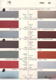 Fiat Paint Chart Color Reference