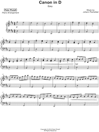 Canon in d sheet music | johann pachelbel | violin duet. Canon In D Easy Piano Sheet Music To Download And Print