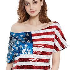 Anna-Kaci Womens Patriotic American USA Flag Sequin Cami Shirt Blouse Tank  Top at Amazon Women's Clothing store