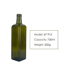750ml Square Olive Oil Glass Bottle