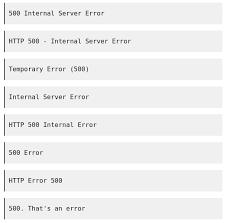 what is error 500 and how to solve