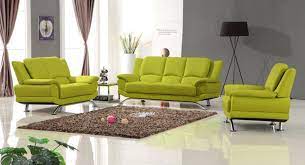 milano leather sofa set lime green