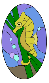 Baby Sea Horse Best Stained Glass