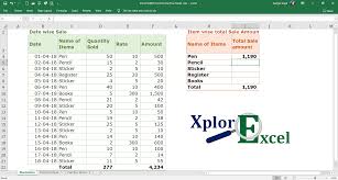 excel sumif function