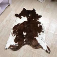 faux fur deer print area rug