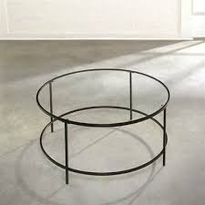 Inset legs create a triangular design, and. Round Glass Top Coffee Table Metal Frame Modern Minimal Small Living Room Ebay
