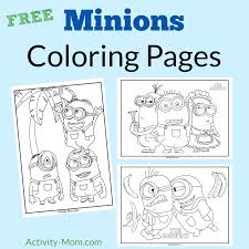 minions coloring pages free printable