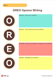oreo graphic organizer pdf template