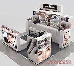 makeup eyebrow kiosk design in usa for