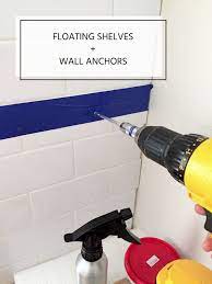 Install Floating Shelves On A Tile Wall