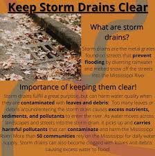 keep storm drains clear