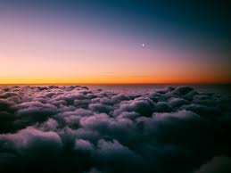 Free for commercial use no attribution required high quality images. Clouds Porous Sunset Sky Horizon Twilight Moon Above Clouds Background Toppng