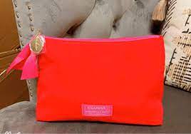 clarins cny red organic cosmetic pouch