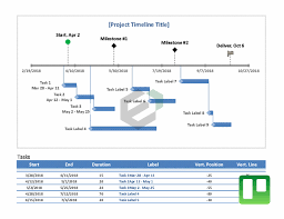 project timeline free excel template