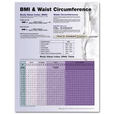 Bmi And Waist Circumference Chart Poster Paper