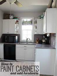 how to paint cabinets and add hardware