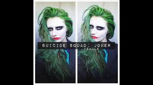 squad joker makeup hair