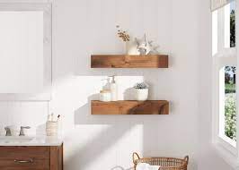 Farmhouse Floating Shelf 24 Inch Walnut