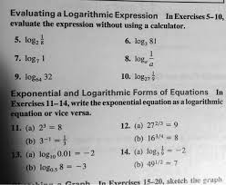 Logarithmic Expression In Exercises