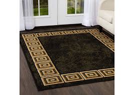 optimum eros area rug black beige 21