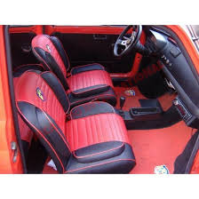 Abarth Red Black Sports Seat Cover Set
