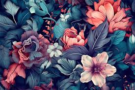 wallpaper with colorful flowers