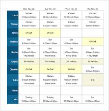Employee Shift Schedule Template 12 Free Word Excel Pdf Format