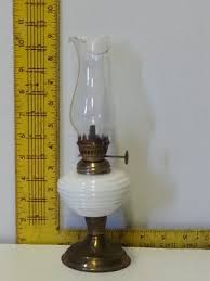 Milk Glass And Brass Oil Lamp Grandpa