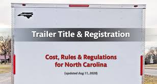 info on north carolina trailer le