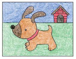 Pet snacks, candle candles, bakery. Draw A Cute Puppy Art Projects For Kids