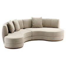 hand tailored curved sectional sofa in