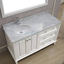 Add style and functionality to your bathroom with a bathroom vanity. 55 Inch Single Sink Bathroom Vanity With Choice Of Top In White Uvabliwh55 48 Inch Bathroom Vanity Single Sink Bathroom Vanity Single Bathroom Vanity