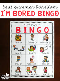 i m bored bingo chart for kids this