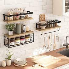 Cubilan 16 33 In W X 6 29 In D Natural Wood Decorative Wall Shelf Wall Mounted Floating Shelves