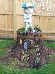Fairy Garden Diy Tree Stump Planter