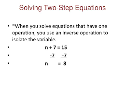 Solving Two Step Equations Powerpoint