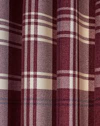 highland check long lined curtains