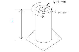 A Hollow Cylindrical Shaft G 75 G P