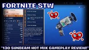Twitter is back with the heat, so hook yourself up and drink a big glass of milk because things are about to get a little hot. Fortnite Stw 130 Sunbeam Hot Mix Gameplay Review Youtube