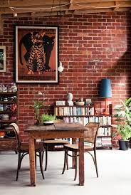 interiors with exposed brick walls