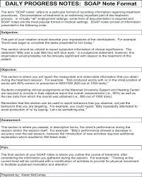 Notes Example Note Template Mental Health Free Word Progress