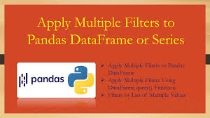 multiple filters to pandas dataframe