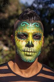 suliman nawid green sugar skull makeup