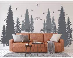 Pine Tree Forest Wall Decals Tree