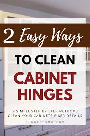how to clean cabinet hinges 2 step by
