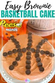 easy brownie basketball cake round